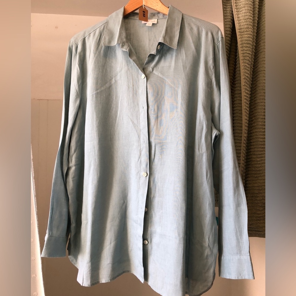 J. Jill Light Blue Button Down Shirt